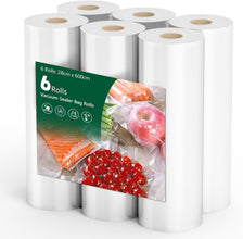 Vacuum Food Sealer Roll Bags 2 Pack, 28CMx15M, Compatible with All Vacuum Seal Machines, BPA Free, Durable Commercial Grade, Food Save Bags Rolls for Vacuum Sealer Fridge, Freezer, and Sous Vide