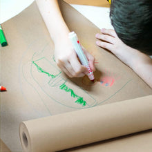Brown Kraft Paper Roll - Ideal for Packing Moving Gift Wrapping Postal Shipping Crafts Bulletin Boards Floor Covering Table Runner Easel Paper roll of Paper for Kids Art 23.6