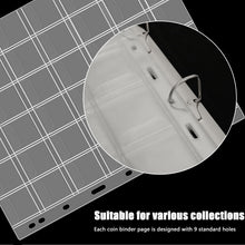 Coin Collecting Sleeves for All Coins - 42 Pockets per Sheet, 2.8x2.8cm Pocket Dimension Pocket Sleeves, Coin sorter 15 Sheets Standard 9-Hole Coin Storage Pages (42Pocket,2.8x2.8cm,15 Sheet)