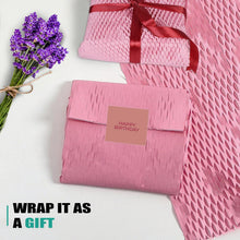 Pink Honeycomb Packaging Paper Roll Pink Bubble Wrap for Packing Paper Pink Honeycomb Packing Paper for Moving Supplies, Cost Saving, for Secure Moving,Pink,14.9