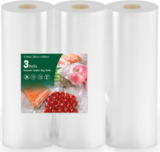 Food Save Bags for Vacuum Sealer Bags Rolls 6 Pack, 28CMx6M, Vacuum Seal Bags For Food Universal Fit For All Vac Machines, BPA Free, Food Save Bags Rolls For Freezer, Microwave & Sous Vide Cooking