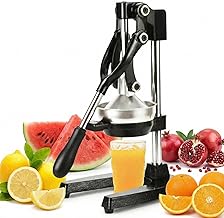 Manual Citrus Juicer - Handheld Orange Juice Squeezer, Durable Cast-Iron Lemon Squeezer - Heavy-Duty, Easy-to-Clean - Sturdy Manual Citrus Press & Orange Squeezer (black)