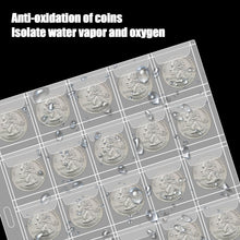 30-Pocket Coin Collection Pages, Coin Collection Supplies Standard 9-Hole Binder Compatible Coin Binder 3.5x3.5cm Pocket Size Coin and Stamp Collecting Supplies (30Pocket,3.5x3.5cm,15 Sheet)