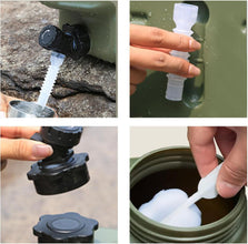 11L/3 gallon Portable Camping Water Container with Spigot No Leakage BPA Free Durable Water Storage Containers for Outdoor Hiking Picnics Water Jug Camping Military Green Emergency Water Jug Tank