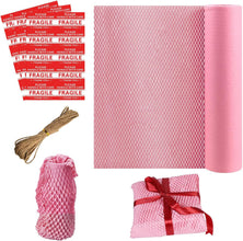 Recyclable Honeycomb Packing Paper Durable Cushioning Wrap for Moving Shipping Packaging Bubble Paper Protective Wrapping Roll Kitchen Packing Supplies for Moving Paper, Brown, 20