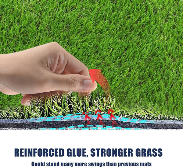 Foldable Golf Hitting Mat-Portable Golf Mat Practice Grass Mat for Indoor/Outdoor with Shock-Absorbing EVA Foam & Realistic Golf Turf Practice Mat for Driving Chipping Putting Golf Simulator, 40x60cm