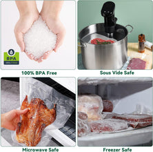 Food Save Bags for Vacuum Sealer Bags Rolls 6 Pack, 28CMx6M, Vacuum Seal Bags For Food Universal Fit For All Vac Machines, BPA Free, Food Save Bags Rolls For Freezer, Microwave & Sous Vide Cooking