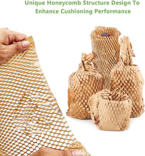 Recycled Honeycomb Packing Paper Wrap Cushioning Moving and Shipping Wrap Protective Kraft Packaging Supplies Packing Paper Sheets for Moving Paper Bubble Wrap, Brown,20